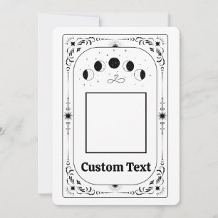 Convite Modelo de Carta de Tarot Foto Personalizada Dama d
