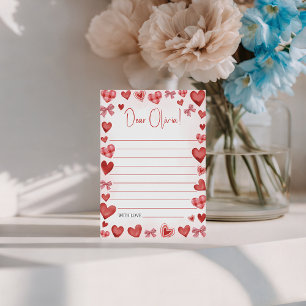 Convite Modelo de Carta Imprimível Sweetheart para Criança