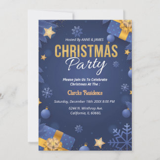 Convite Modelo de Cartaz de Festa de Natal Alegre