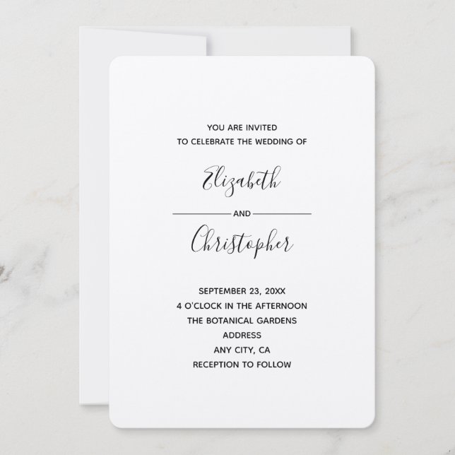 Convite modelo de casamento 1b (Frente)