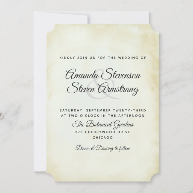 Convite modelo de casamento 2 (Frente)