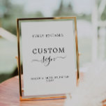 Convite Modelo de Casamento Editável de Sinal Personalizad<br><div class="desc">Modelo de casamento editável com símbolo personalizado minimalista Crie o sinal perfeito para seu casamento, chá de panela, chá de fraldas ou evento especial com este modelo personalizado minimalista! Projetado para flexibilidade máxima, este símbolo editável permite adicionar qualquer texto ao ajustado das suas necessidades — seja um sinal de boas-vindas,...</div>
