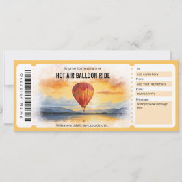 Convite Modelo de Certificado de Presente de Balão de Ar Q