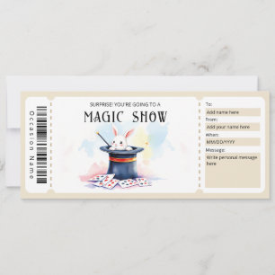 Convite Modelo de Certificado de Presente de Show de Mágic