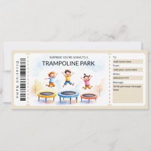 Convite Modelo de Certificado de Presente para Parque de T