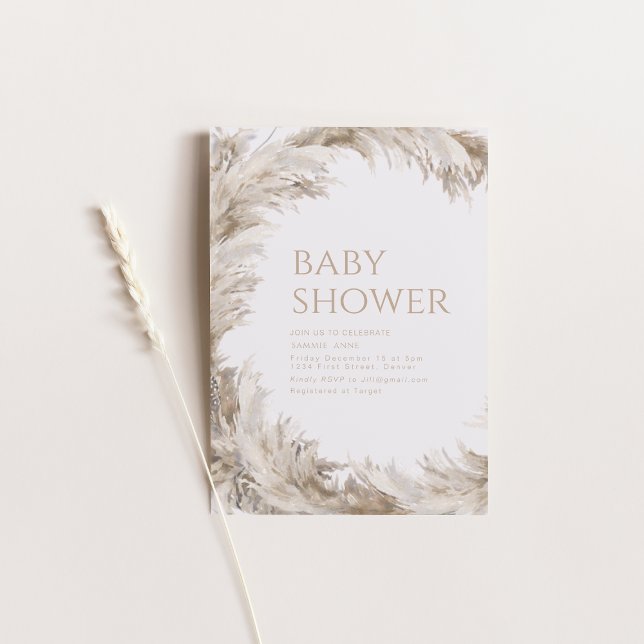 Convite Modelo de Chá de fraldas de bebê (Criador carregado)