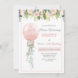 Convite Modelo de Confraternização e Aniversário Rosa