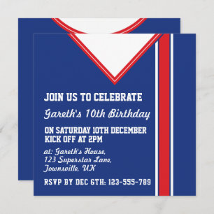 Convite Modelo de Convidados do Partido Temático de Jersey