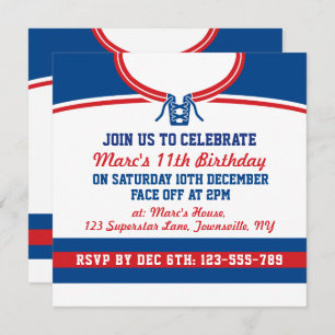 Convite Modelo de Convidados para Festa de Hóquei em Jerse