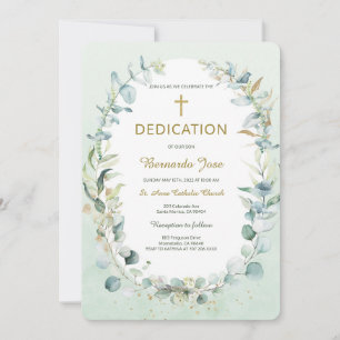 Convite Modelo de Dedicação Verde