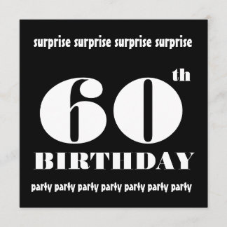 Convite Modelo de Festa de Aniversário de 60 anos SURPRESA