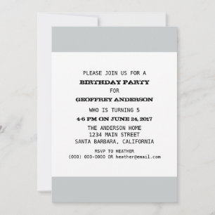 Convite Modelo de Festa de aniversário de criança