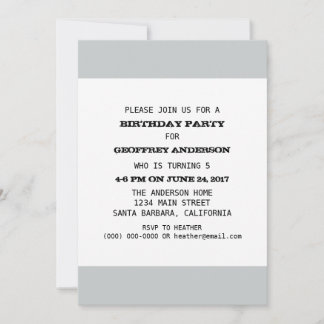 Convite Modelo de Festa de aniversário de criança