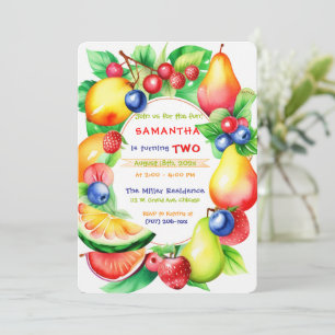 Convite Modelo de festa de aniversário Twotti Frutti