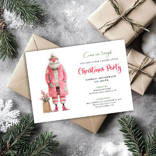Convite Modelo de festa de Natal engraçado do Papai Noel r