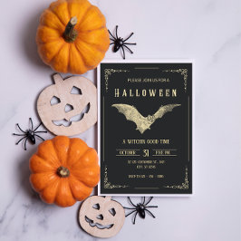 Convite Modelo de Folheto de Festa de Halloween Vintage