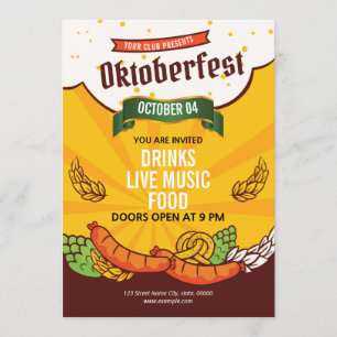 Convite Modelo de Folheto Oktoberfest