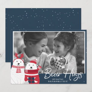 Convite Modelo de Foto Abraços de Urso Polar V2 ID851