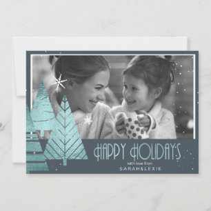 Convite Modelo de Foto das Árvores de Natal ID863