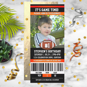 Convite Modelo de foto de aniversário de futebol