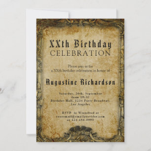 Convite Modelo de Foto de Aniversário Personalizado Retro 