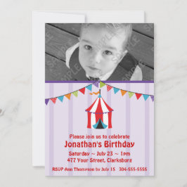 Convite Modelo de Foto de Festa de aniversário de Circo