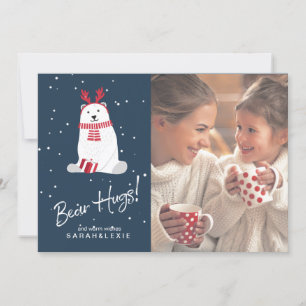 Convite Modelo de Foto de Hugs de Urso Polar ID851