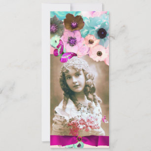 CONVITE MODELO DE FOTO DE ROSAS ROSAS E BORBOLETA SWEET 16