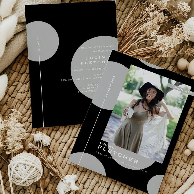 Convite Modelo de foto divertida para festa de formatura  (Criador carregado)