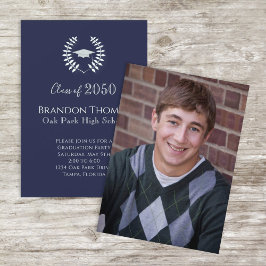 Convite Modelo de Fotografia Elegante do formando Marinho