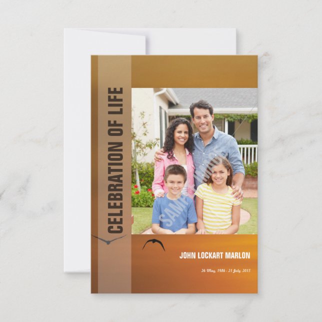 Convite Modelo de Funeral Imprimível (Frente)