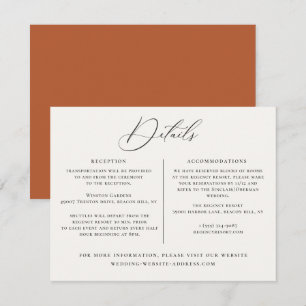 Convite Modelo de Informações de Detalhes do Casamento