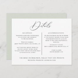 Convite Modelo de Informações de Detalhes do Casamento