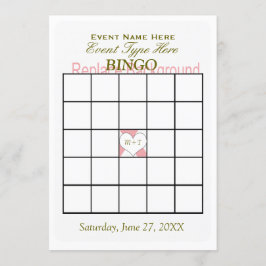 Convite Modelo de Jogo Bingo