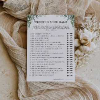 Convite Modelo de Jogo Calçado de Casamento Verde,