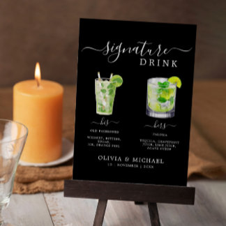 Convite Modelo de Letreiro de Drinks Especiais, Coquetel E