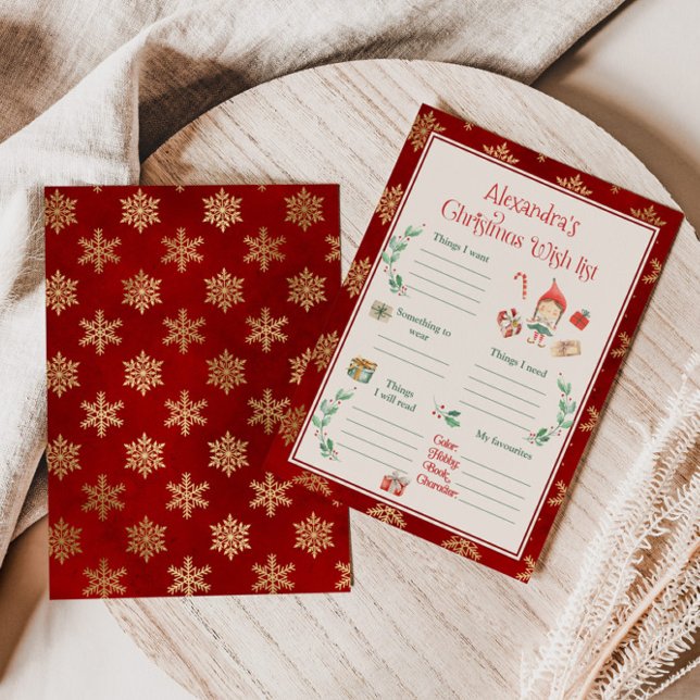 Convite Modelo de lista de desejos de Natal (Criador carregado)