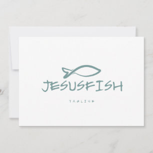 Convite modelo de logotipo Jesus FISH