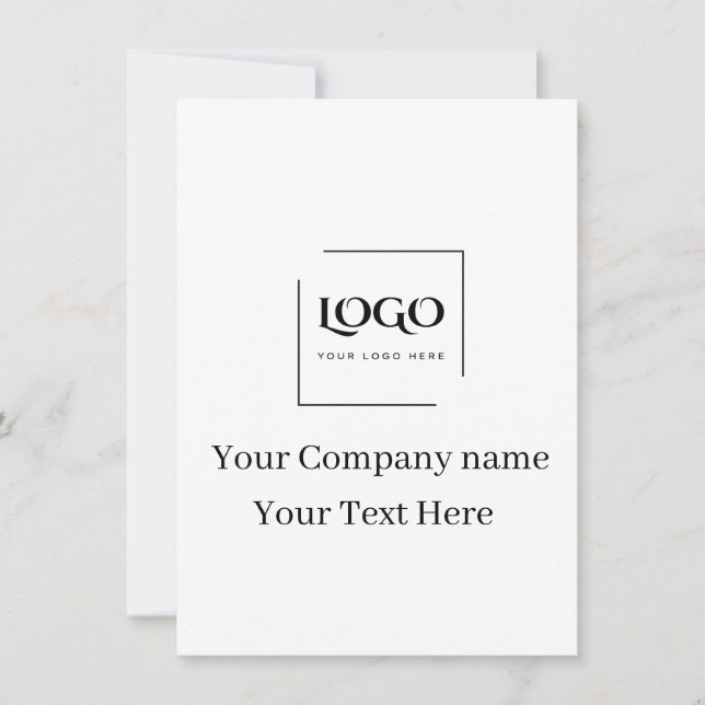 Convite Modelo de logotipo personalizado elegante (Frente)