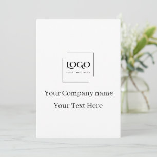 Convite Modelo de logotipo personalizado elegante