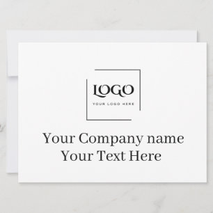 Convite Modelo de logotipo personalizado elegante