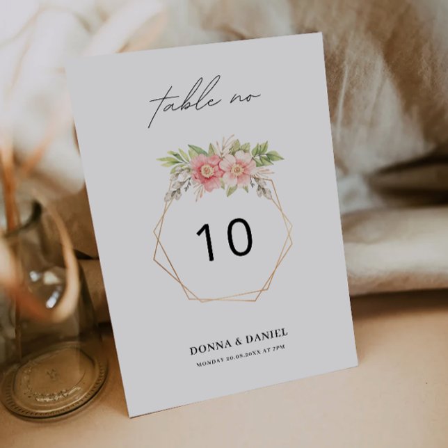 Convite Modelo de mesa rosa (Rose Wedding table card Template)