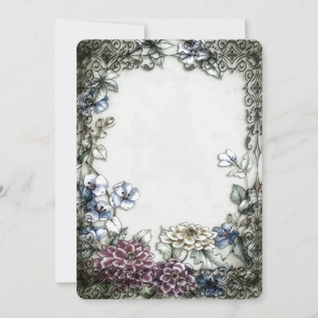 Convite Modelo de moldura gótica antiga (Frente)