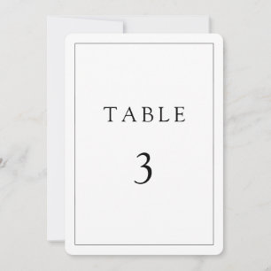 Convite Modelo de Número de Mesa de Casamento Moderno, Dec