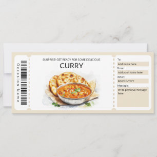 Convite Modelo de Oferta de Curry Editável