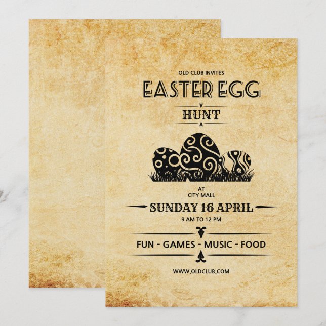 Convite Modelo de Panfleto de Páscoa (Frente/Verso)