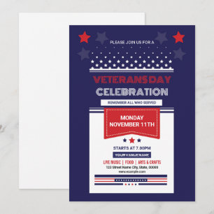 Convite Modelo de Panfleto do Dia dos Veteranos