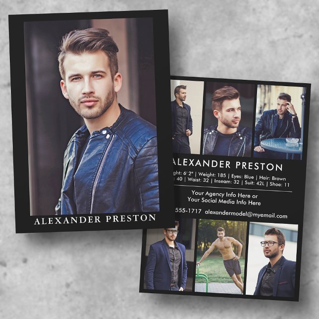 Convite Modelo de placa compacta para ator - Placa Zed 7 F (Available in high quality print or digital download for quick messaging, email or self printing.)