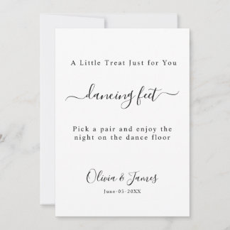 Convite Modelo de Placa de Casamento Pés Dançantes,