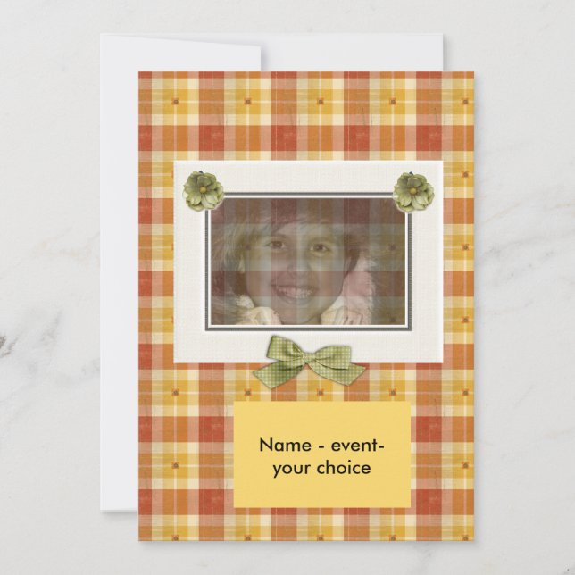 Convite Modelo de placas de nota de foto do designer (Frente)